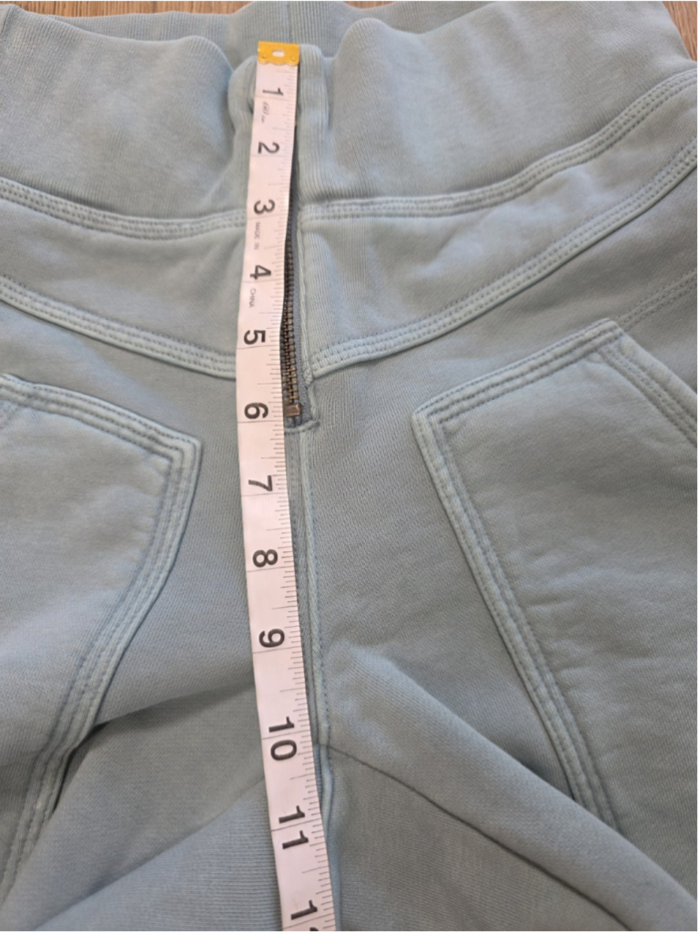Free People FP Movement Jogger Pants XS Blue Zip Front High Rise Cotton Pocket - Picture 12 of 14